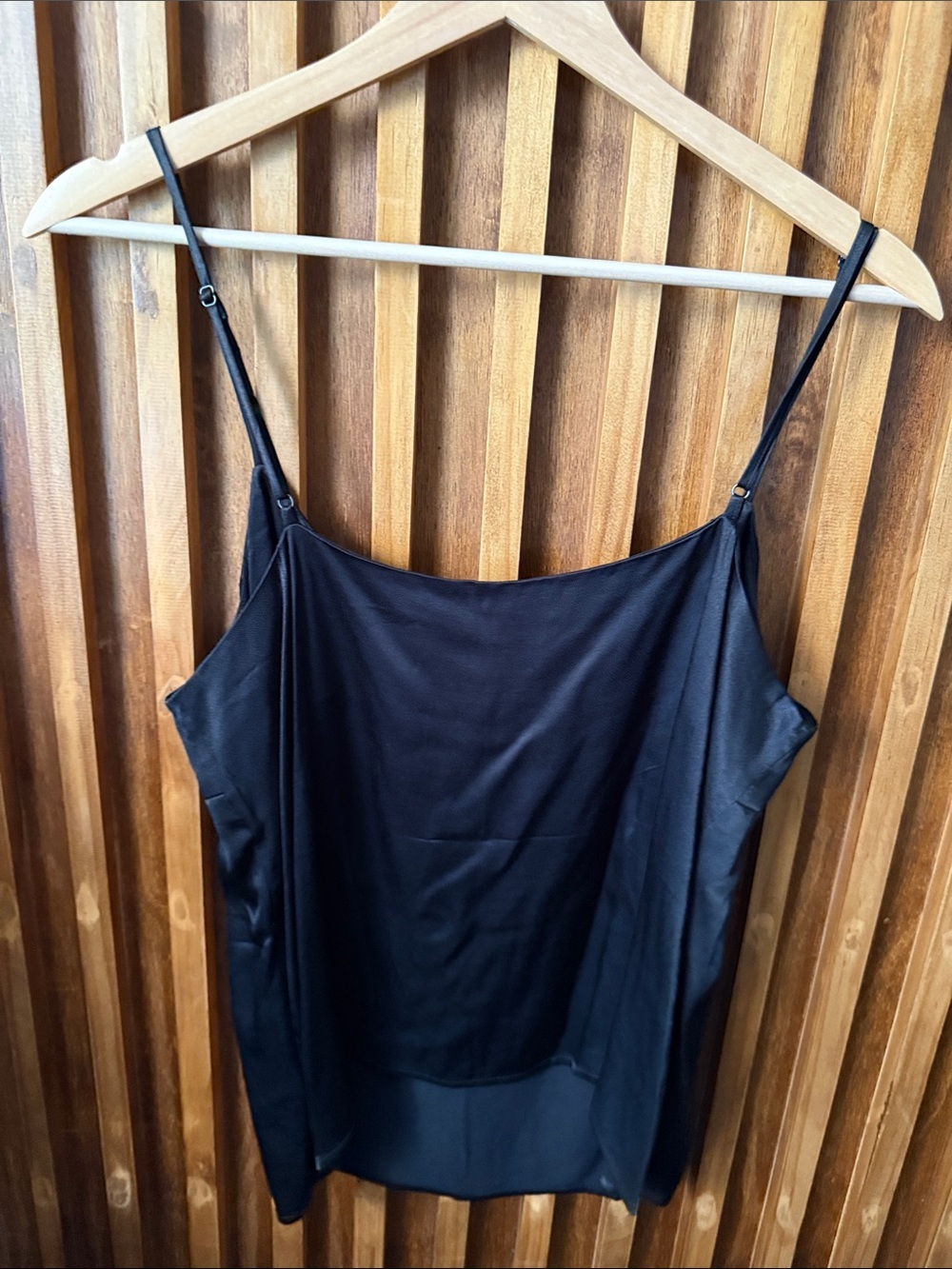 Rails Paola Black Satin Tank. L - Picture 3 of 7